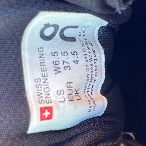 On Running Athletic Shoes in White and Black - Picture 8 of 9